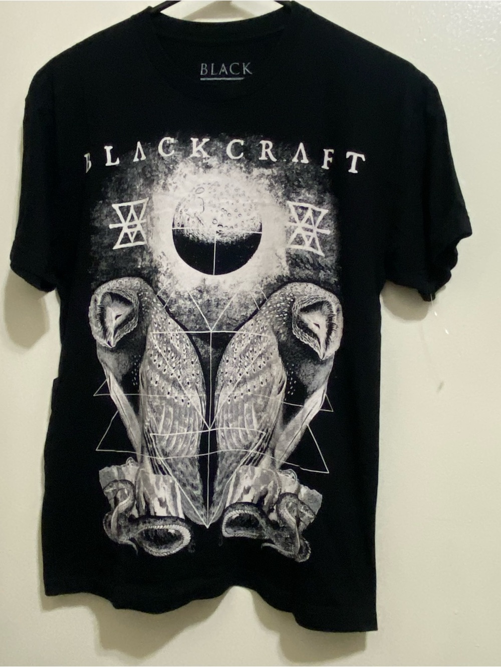 Black Craft Blackcraft Cult II Mens Tee T Shirt M 40” Owls Snakes On Black Goth